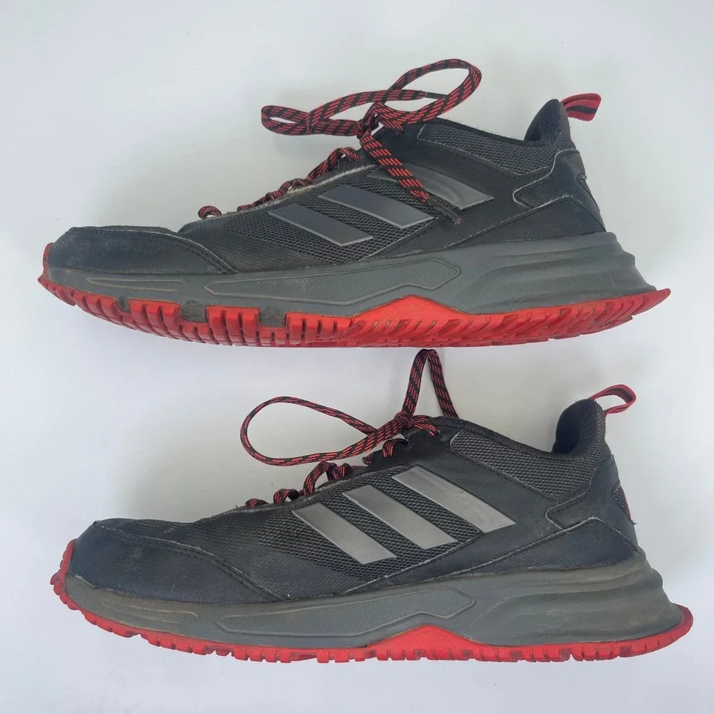 Adidas Rockadia Trail 3.0 Running Sneakers Men's Size 9 Black Mesh Upper EG3485